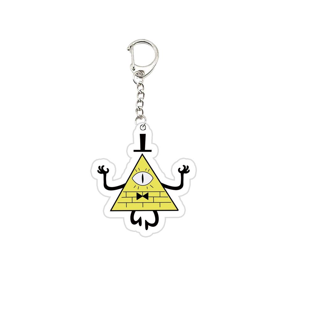 Portachiavi Bill Cipher Anime Portachiavi Portachiavi per Accessori Borsa Ciondolo Acrilico Catene Portachiavi Bill Cipher Regali per Studenti Fan
