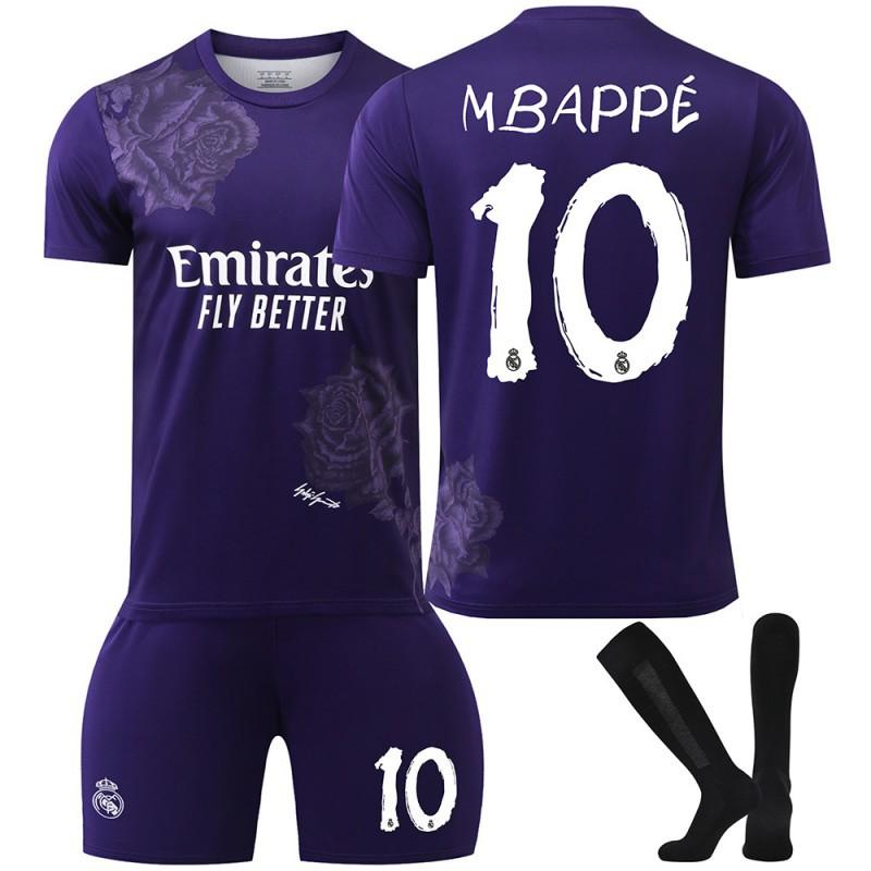 2425 Y3 Fußballtrikot mit Co-Branding Nr.. 7 C Rovinicius 5 Bellingham 10 Mbabpe Trikot Set