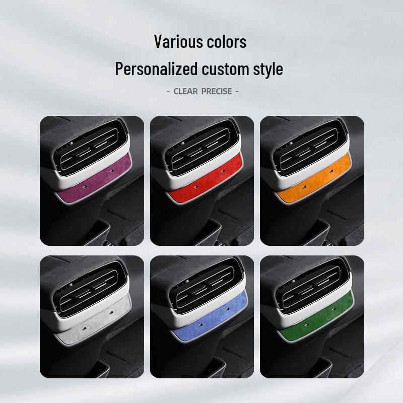 SU7 Alcantara Suede Rear USB Patch for Interior Modification.