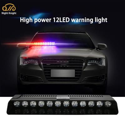 Naktinis riteris 12 LED policijos stroboskopinės lemputės avarinio siurbimo taurės įspėjamoji lemputė blykstės prietaisų skydelio lemputė mirksi priekinio stiklo įspėjamoji lemputė
