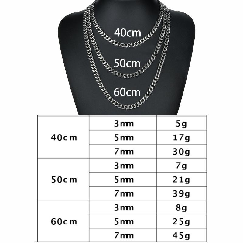 Stainless Steel Cuban Chain Necklace for Men Simple Gold Color Chain On The Neck Choker Jewelry Party Boy Gift HARRY