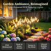 Solar LED Glowing Bubbles Cylindrical Reed Lights IP65 Waterproof Swaying Firefly Lights for Outdoor Garden Courtyard Patio Lawn Path Landscape Decor