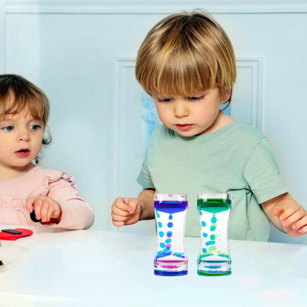Creative Floating Motion Bubble Timer Acrylic Movement Sensory Toys Oil Hourglass Desktop Decor