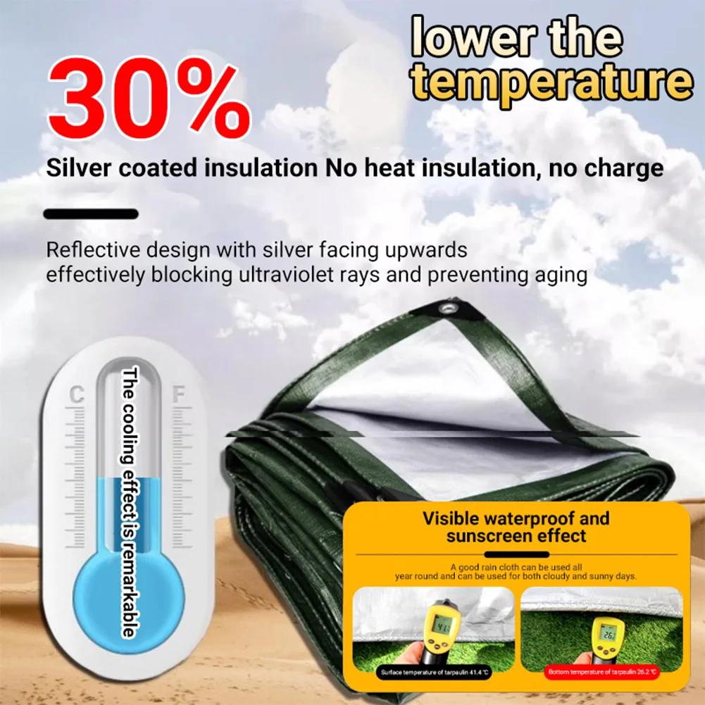 Tarpaulin Waterproof Protective Cover Plastic Tarp Thick Poly Tarps Cover Multi-Purpose Entrance Door Awning Sun Shelter for Out