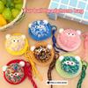 Creative Cute Fur Ball Coin Purse Cartoon Plush Doll Earphone Bag Key Pendant Backpack Hanging Decoration Couple Gifts