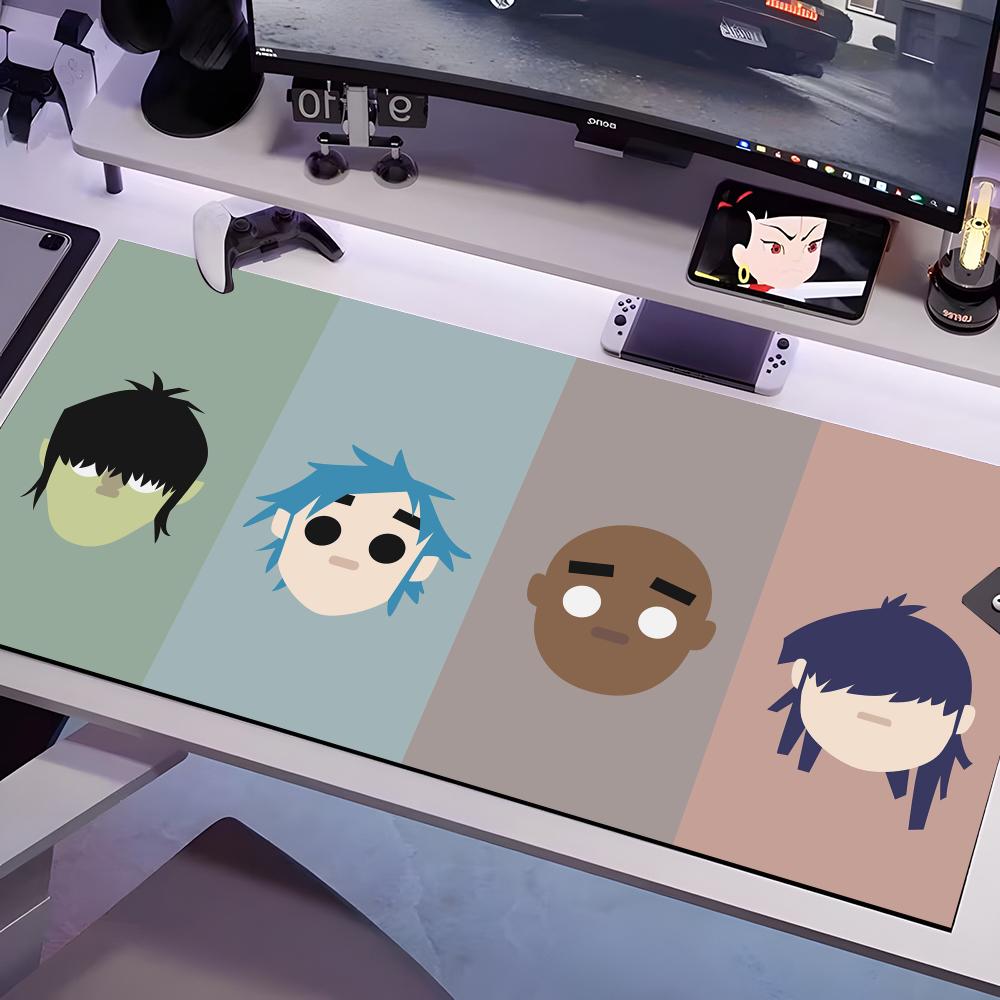 S-Gorillaz-ES Band Mouse Pad Multiple Sizes Large Square Computer Office Game Table Mats Rubber Anti-slip Mousepads