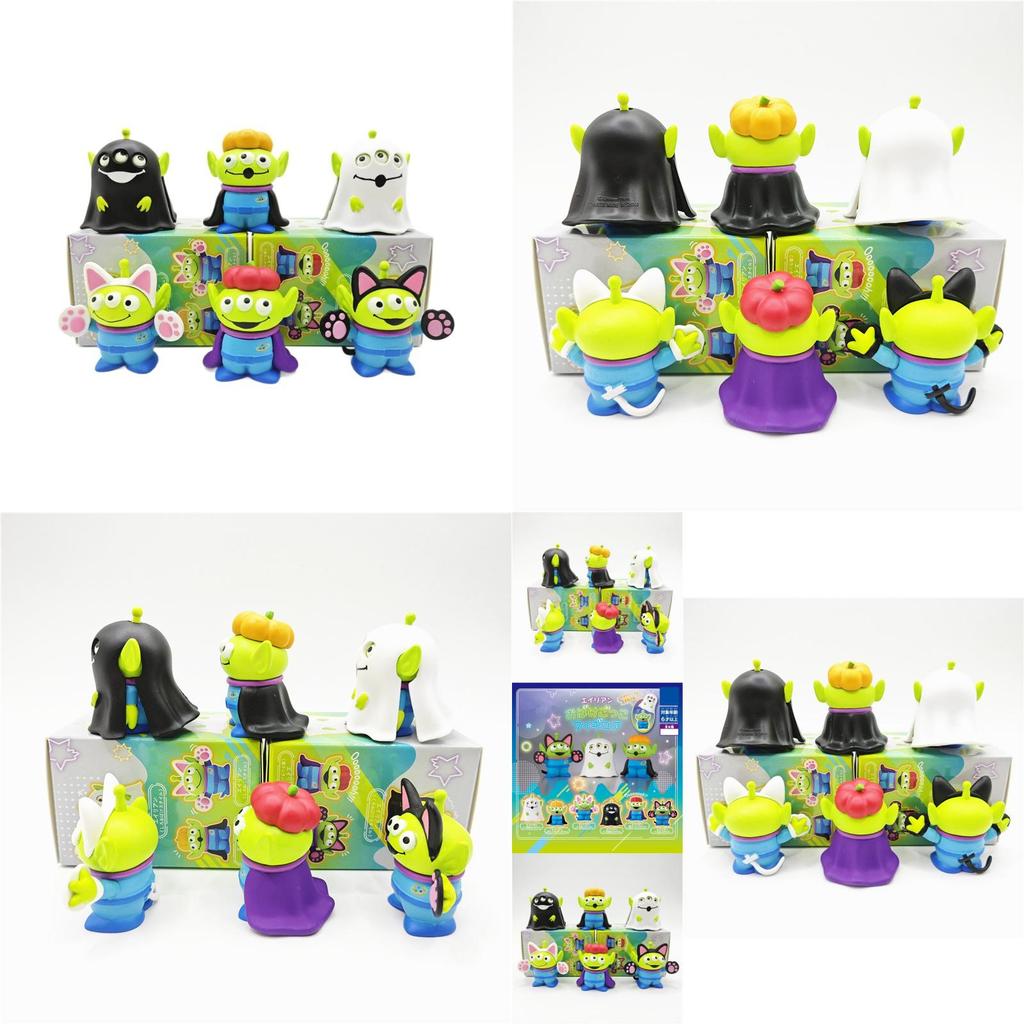 Adorable Pvc Three Eyed Ghost Figurine Blind Box Halloween Toy Model Collection