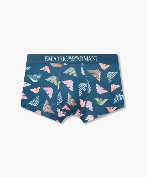 

[Emporio Armani Underwear] Мужские трусы с 3D-принтом логотипа 0816112040 [Отправка из Кореи] 100% Оригинал Teal Grey - S