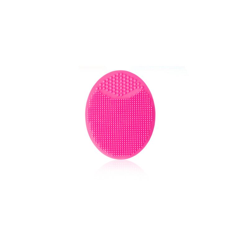 Silicone Oval Baby Face Wash and Massage Brush with Suction Cup, Multi-color Available