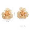 European and American New Fashion Flower Shape White Zircon Inlaid Luxury High-end Women's Earrings
