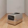 Enclosed Cat Litter Box Scratch-Resistant Stainless Steel Pet Supply