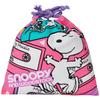 Snoopy Drawstring Bag, Double-Sided Print, 20cm X 22cm, Music, Pink