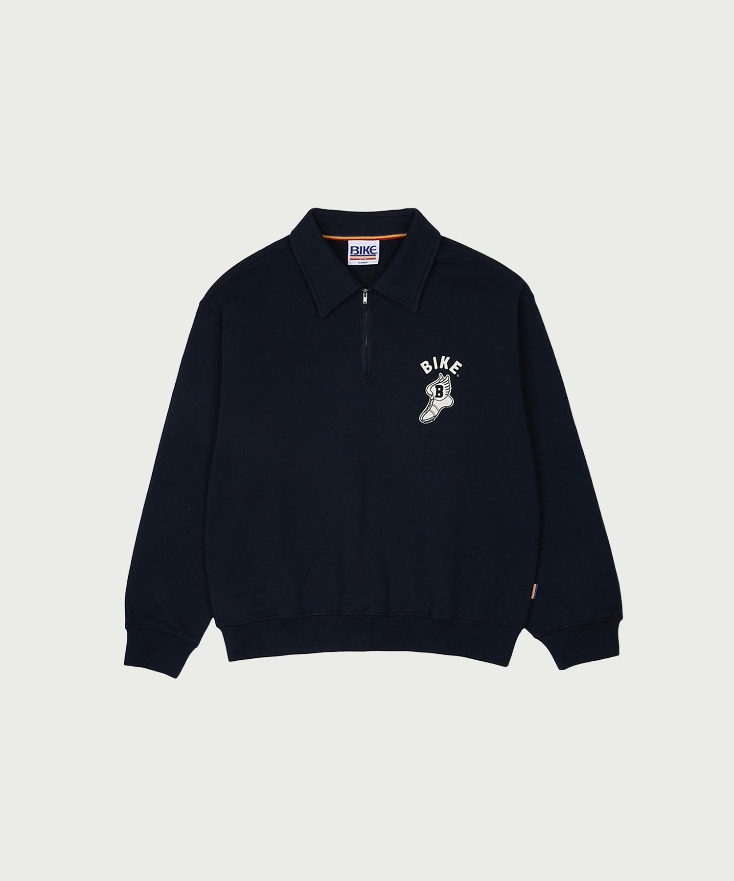 Bike Wing Shoes Logo Half Zip Sweatshirt _ Navy Na/M
