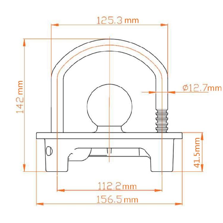 Heavy Duty Trailer Hook Lock Universal Ball Coupler Lock for Trailer Motorhome