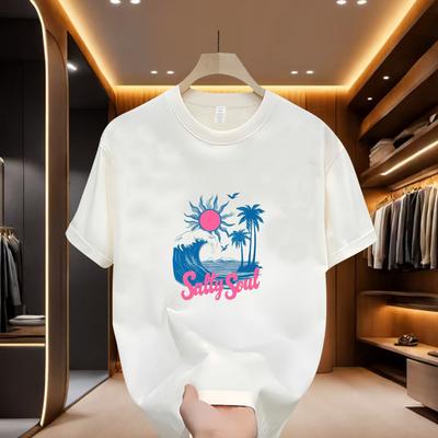 Cross-Border Exclusive Supply Of Good Goods 100% Pure Cotton American Printed Short-Sleeved T-Shirt Men'S And Women'S Trendy Brand Street Loose