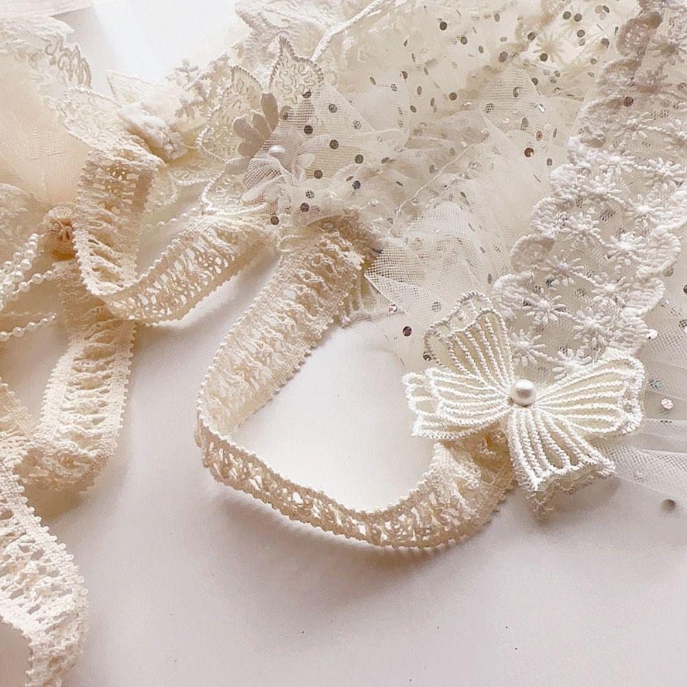Bow Infant Hairband Flower Elastic Hair Hoop Retro Lace Baby Headband  Kids