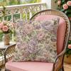 Woven Flower Textile Cushion Cover Silky Short Plush Invisible Zipper Dustproof Sofa Pillow Case For Home Decor
