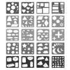 Colorful Geometric Shape Stencils (20 Sheets) - Children's DIY Painting Tool Set