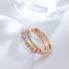 Shiny Natural Zircon Big Hoop Earrings For Women Wedding Jewelry New Design  Rose Gold Color Fine Daily Dangle Earrings