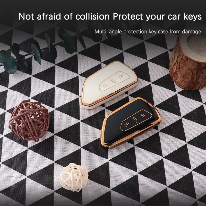 TPU Car Remote Key Case Cover for VW Volkswagen Golf 8 MK8 2020 for Skoda Octavia for Seat Keyless Protector Shell Accessories