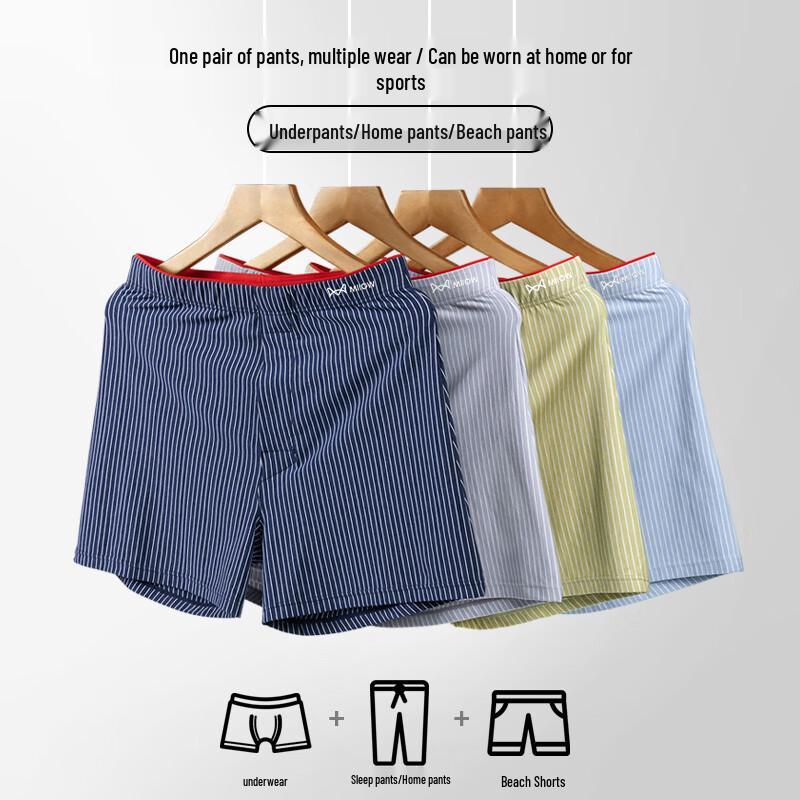 MaoRen Men's 60S Cotton Blend Boxer Briefs (2-Pack)