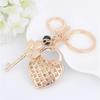 Packaging Decoration Backpack Pendant Key Ring Love Heart Keychain Crystal Key Pendant Keys Holder