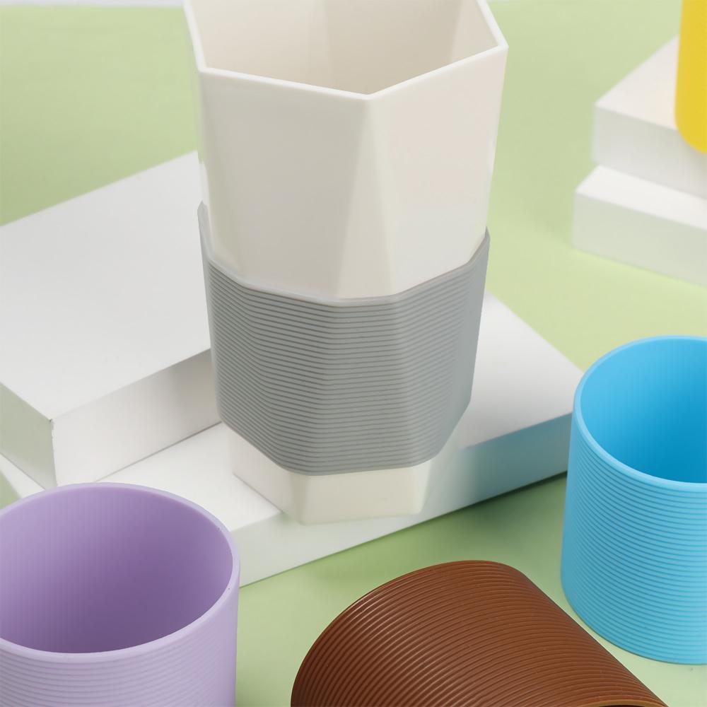 Runde sklisikre, slitesterk isolasjonskoppdeksel Vannkoppunderlag Silikonkopphylser med flaskehylser