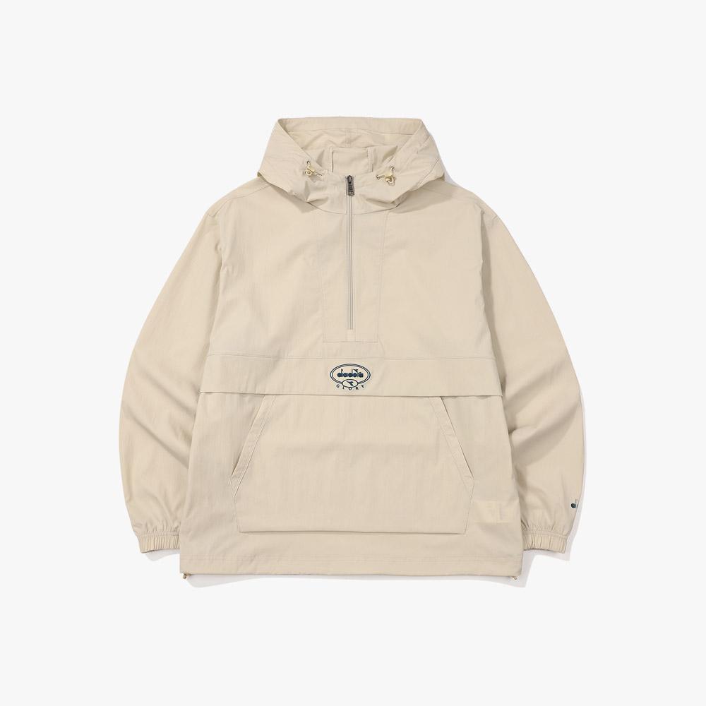 Diadora Comfy Woven Hoodie Anorak Beige
