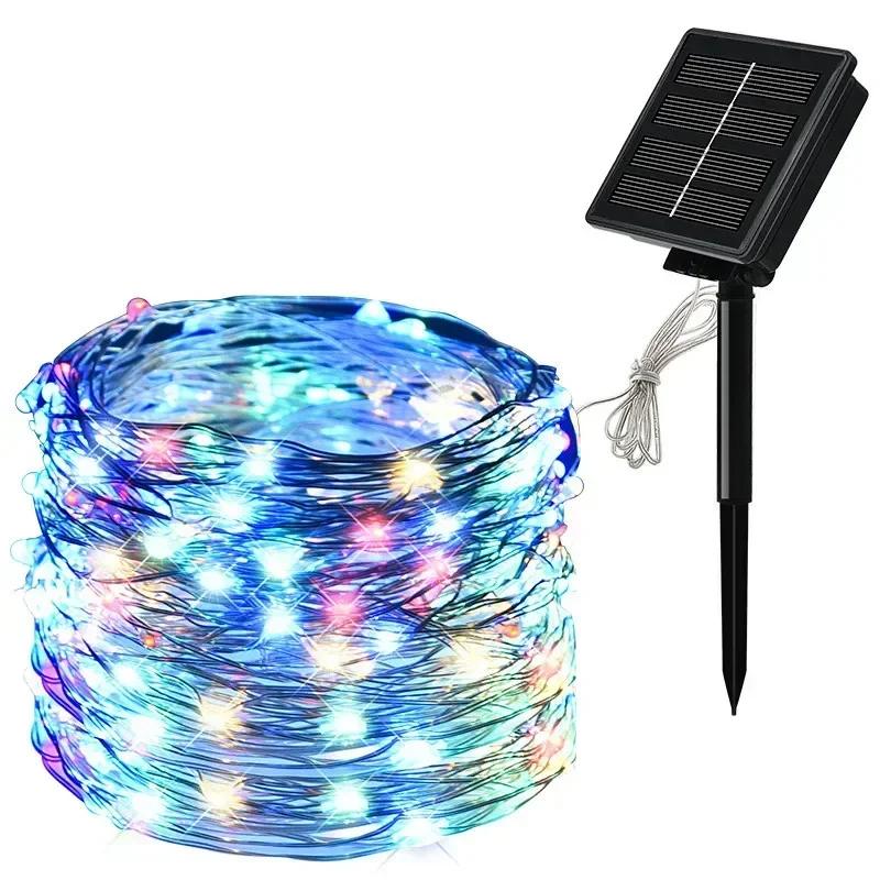 1 Pack Solar Lights Outdoor Waterproof Solar Fairy LED String Light With 8 Modes Twinkle Lights For Garden Party Wedding Decor