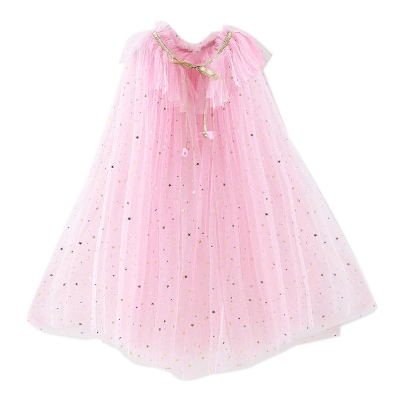 Colourful Princess Cape Cloaks for Little Girls Christmas Halloween Custome Cosplay Party Dress Shiny Sequin Shawl