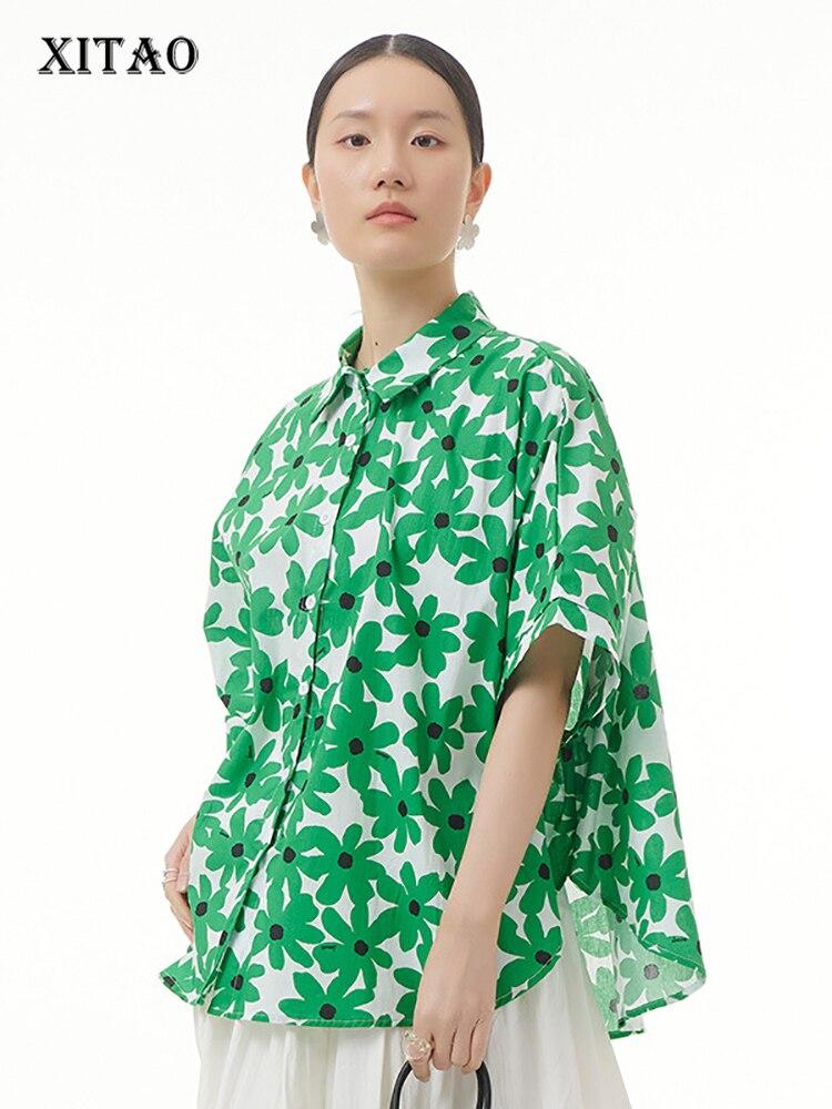 

XITAO Мода Свободные Женщины Принт Рубашка ZY6486