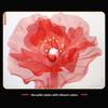 3D Large Gauze Poppy Flower 50cm Big Hollow Design Silk Mesh Flower Fancy Yarn Silk Material Simulation Flower Stage Setting
