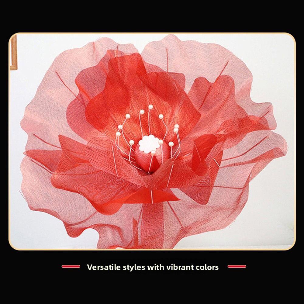 Hollow Design Artificial Flower 50cm Big Simulation Flower Giant Silk Flower  Event Party