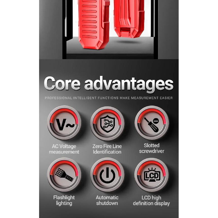 12-300V Voltage Detector Smart Electric Pen Sound & Light Alarm Non-Contact Voltage Zero Fire Wire Tester Pen Meter