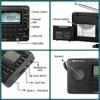 V115 Radio FM AM SW Portable Radios Rechargeable Shortwave Radio Batteries Full Wave USB Recorder Speaker for Elders