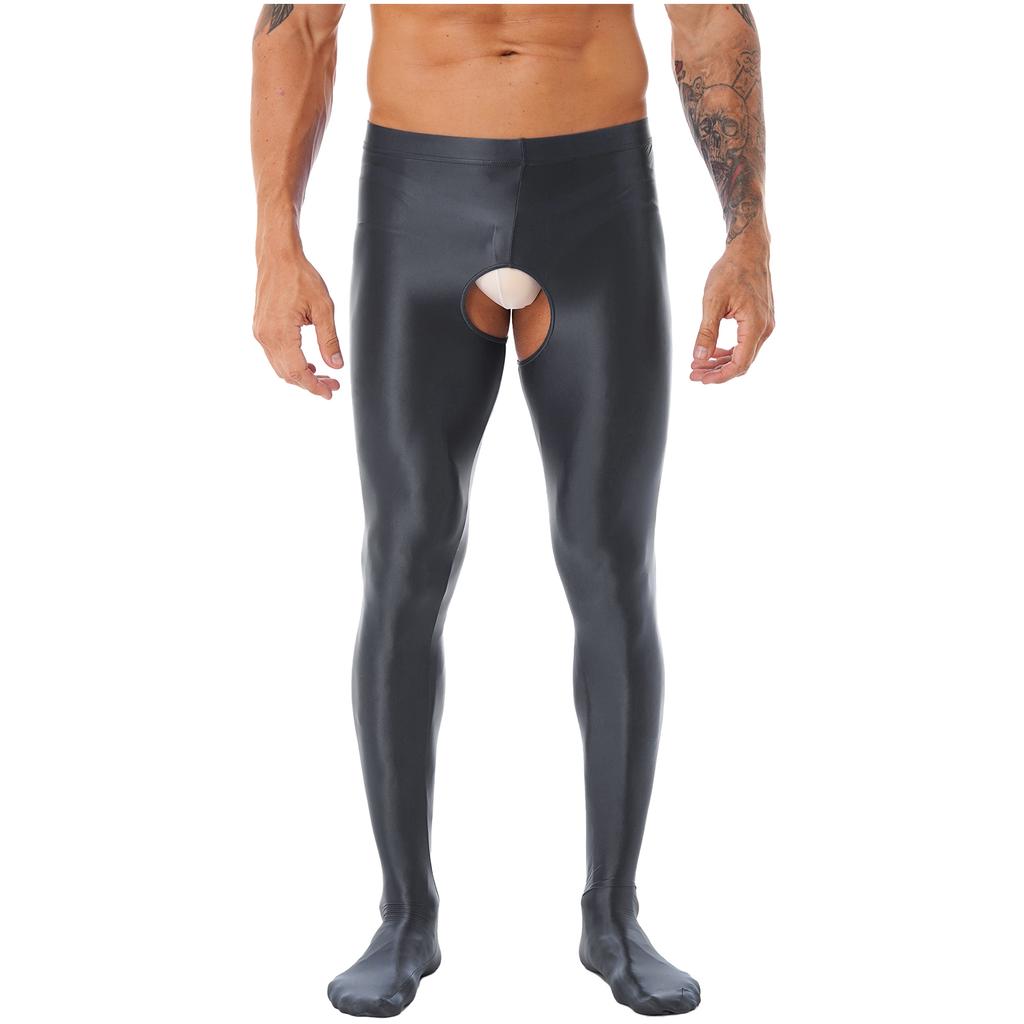 Męskie rajstopy z wysokim stanem Błyszczące błyszczące rajstopy Pończochy Legginsy Bielizna nocna