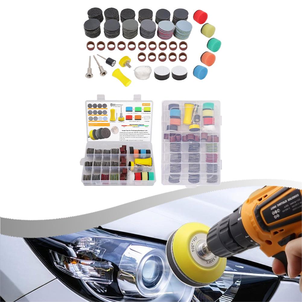 

268 Pcs Sanding Accessories Set 1 Inch Flocking Sandpaper Discs Wet Dry 60 10000 Grits For Dremels Rotary Tools Wood Metal China Mainland