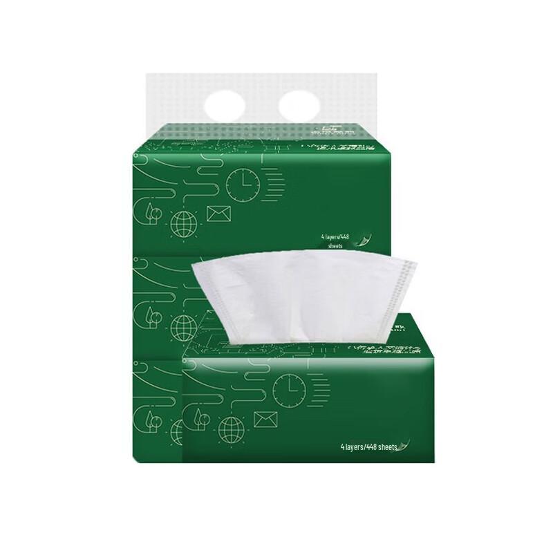 Мягкие бумажные платочки Xibu Collection, 4-слойные, в мягкой упаковке 3 Packs (140x180mm)