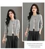 Women's Wool Knit Cardigan - Autumn 2025, Round Neck, Colorful Buttons, Short Sweater Coat