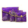 2Pcs Elegant Embroidered Jewelry Pouch Beautiful Bright-colored Fabric Jewelry Organizer for Women