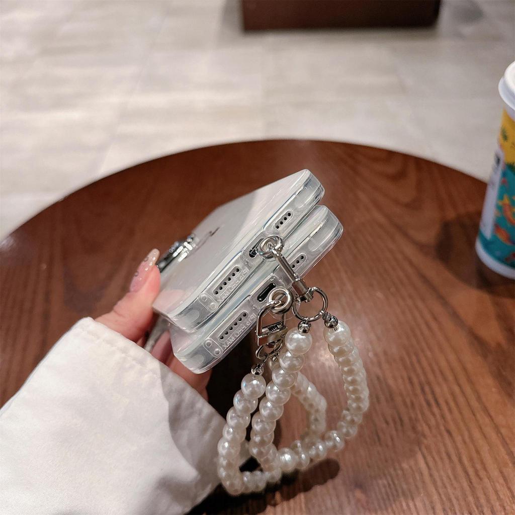 Perlový náramek na ruku Láska Pouzdro na telefon Pro IPhone X/XR/XS MAX/11/12/13/14/15/16/Pro/Plus/Pro Max, Perfektní narozeninový dárek pro rodinu, přátele a partnery