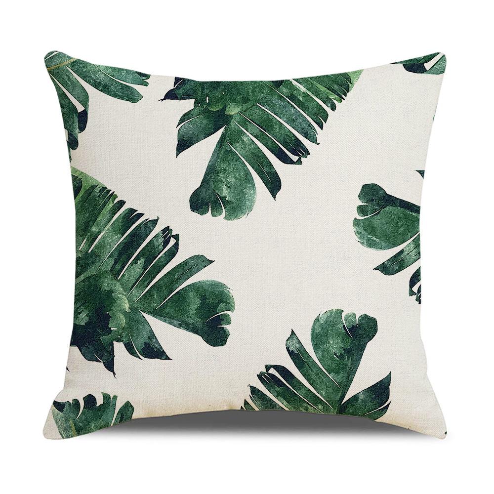 Ins Nordic Tropical Plant Pillow Cover New Home Furnishings Office Lumbar Cushion Pillow Cover