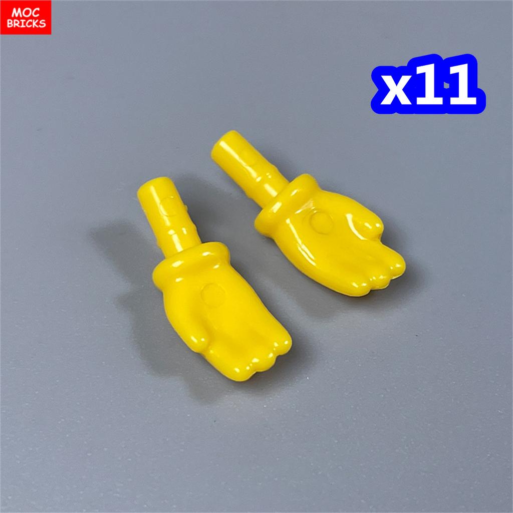 MOC Blocks Yellow Hands Arms Hold Infant Infant 4CM Figure Body Wear Accessories Assembled Construction Bricks Toy Children Plastic Material Doll