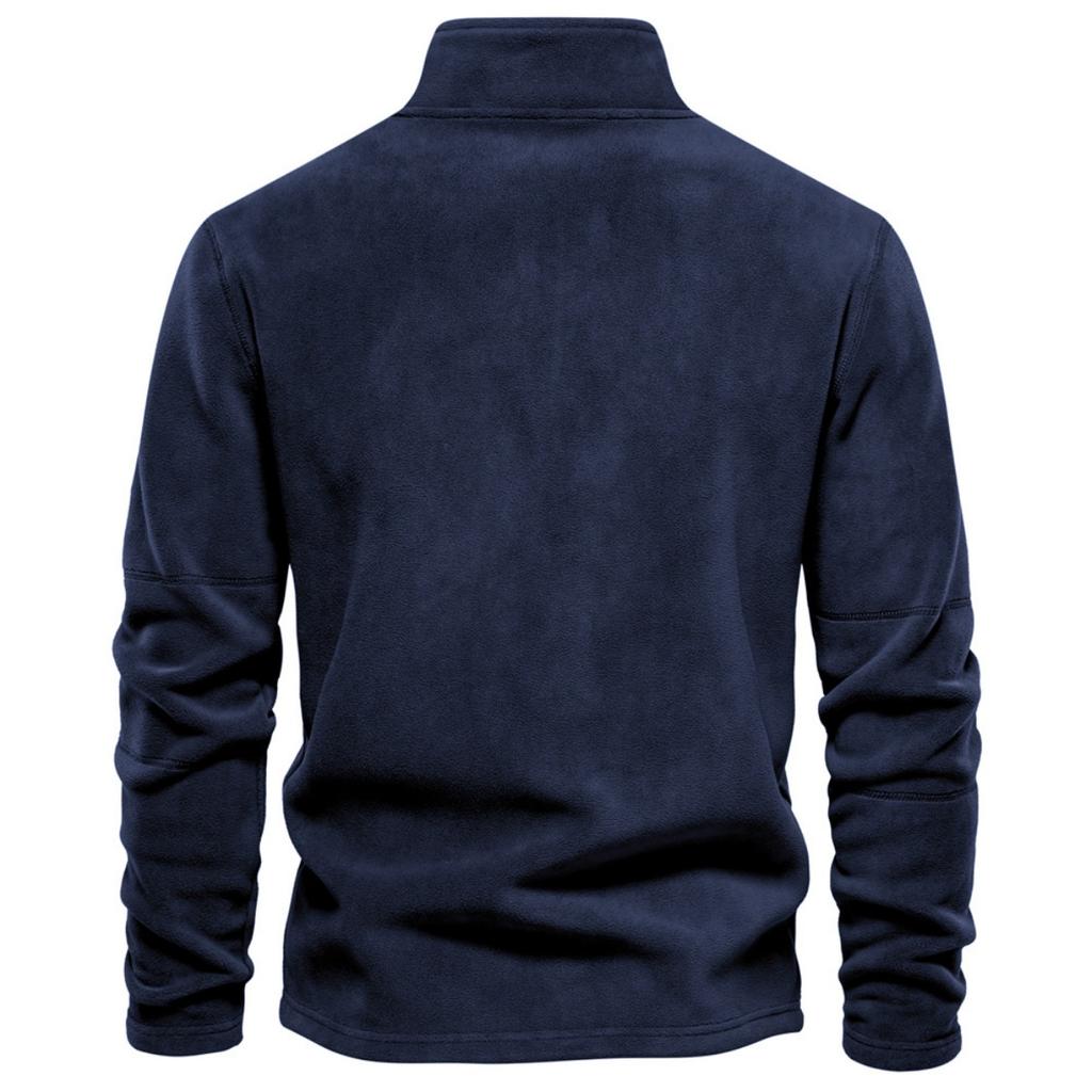 Men's Autumn and Winter New Item Standing Collar Half Zipper Long Sleeved Sweatshirt Standing Collar Cross-border Trend Versatile Men's Fleece Top