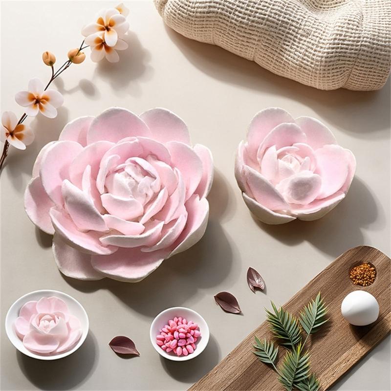 Floral Silicone Molds for Epoxy Resin Making Candle Soap Heat Resistant Easy Demolding Flower Shape Silicone Mould