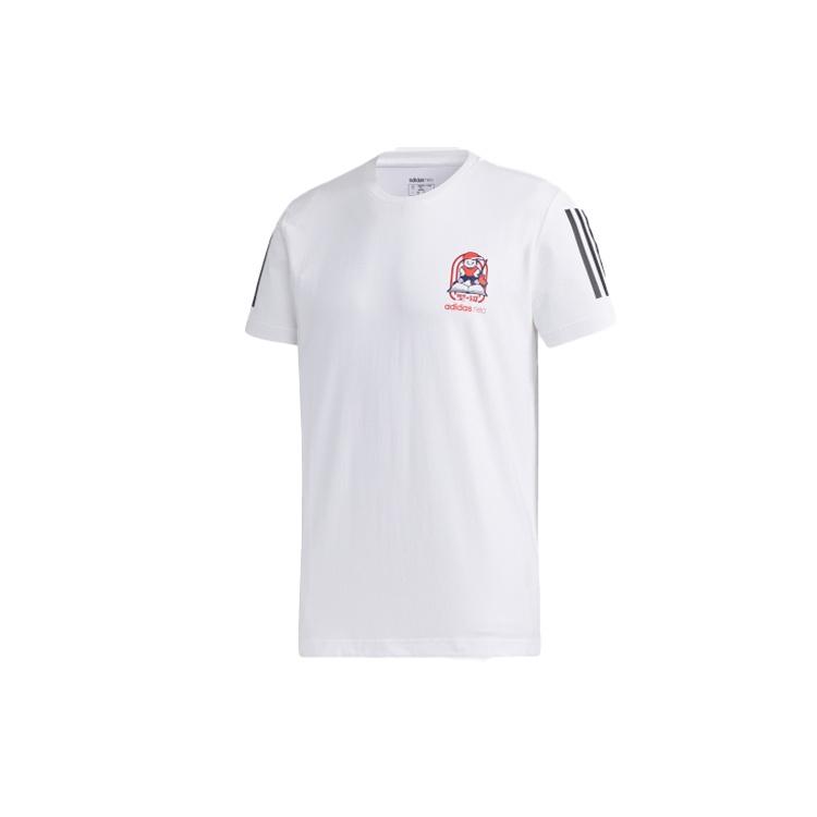 adidas neo M Gk Tee1 Casual 2020 Round Neck White Men s GK1495 L