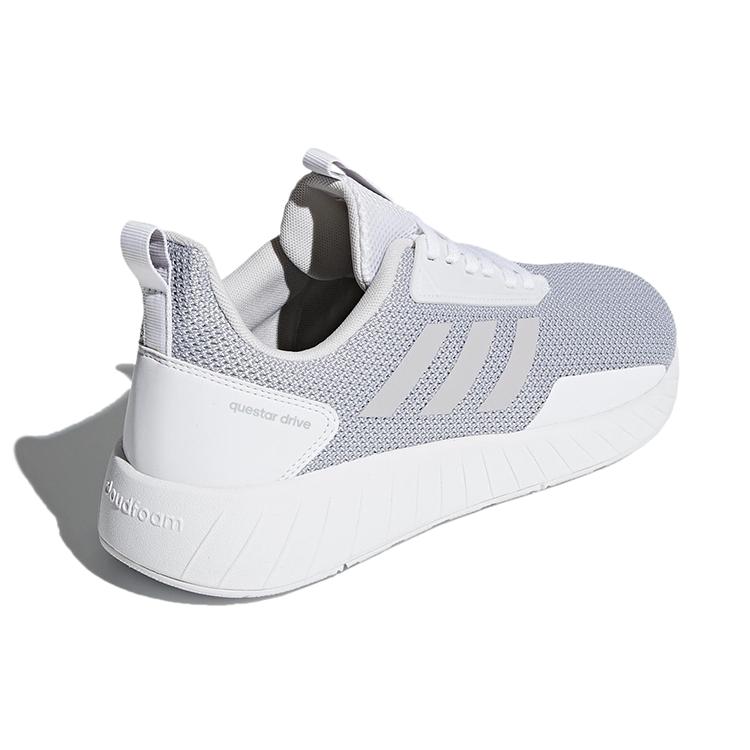 adidas Neo Questar Abrasion Resistant Low Top Running Shoes Men's Gray White DB1564