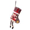 Medium Plaid Christmas Stocking Candy Bags for Kids, Christmas Tree Hanging Ornaments, Holiday Bags