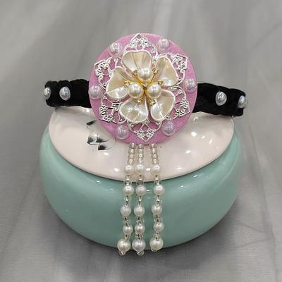 Flower Korean Headband Tassel Stage Dance Hair Hoop Classical Hanbok Hairband  Girls