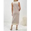 Spring/Summer New Slim Intercolored Women's Knitwear Striped Long Skirt Fashion Dress